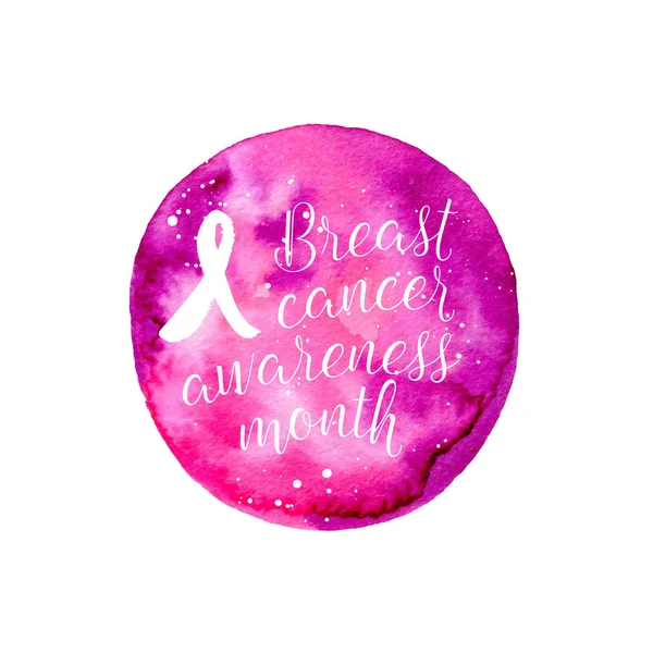 Mes Concientización Sobre Cáncer Mama Banner Cinta Cartel Texto Vectorial — Vector de stock