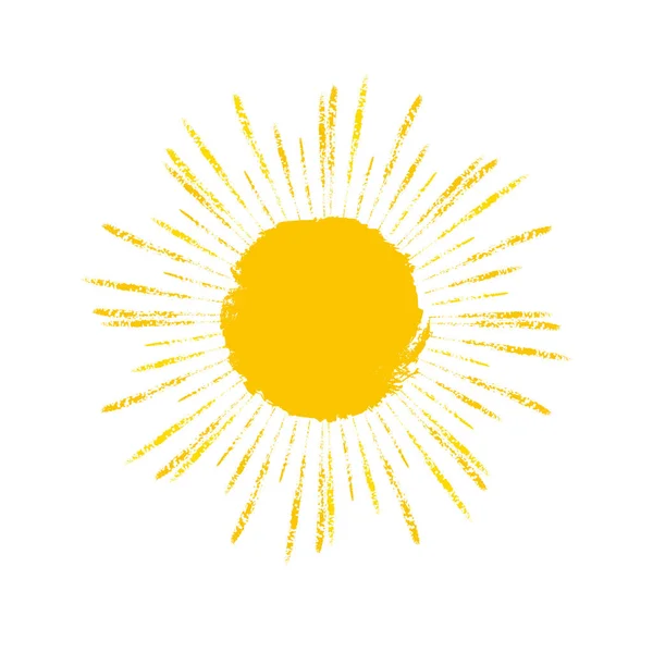 ベクトル太陽シンボル アイコン グランジ要素 — ストックベクタ
