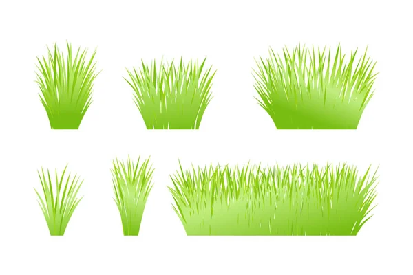 グラデーションの緑の草をベクター バイオ 環境ラベル 白の背景上の図形 — ストックベクタ