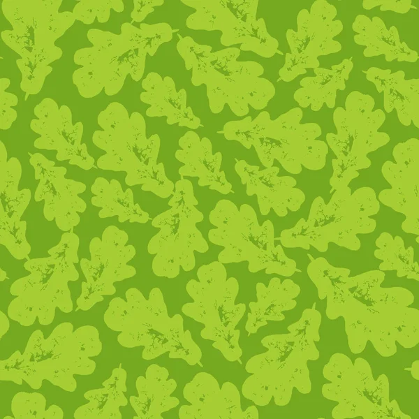 Renkli yeşil yaz ve bahar meşe yaprakları Dikişsiz desen grup. Vektör grunge tasarım kartlarının, duvar kağıtları, arka planlar ve doğal ürün.