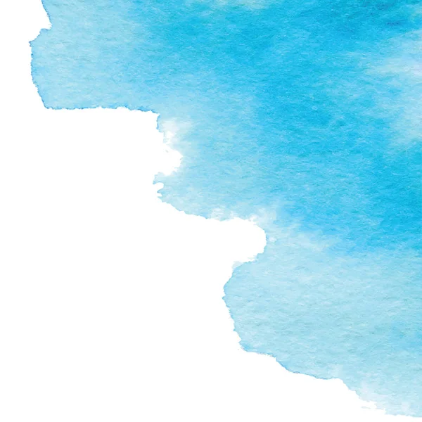 Textura Pintura Abstracta Acuarela Azul Dibujada Mano Fondo Salpicadura Vectorial — Vector de stock
