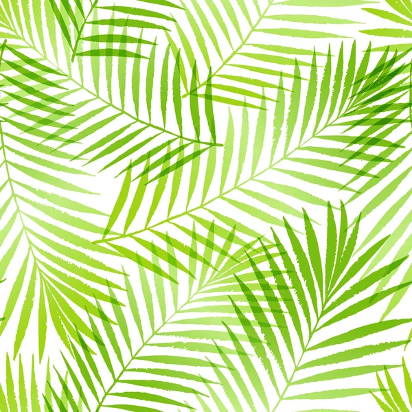 Verão Tropical Palmeira Folhas Sem Costura Padrão Design Grunge Vetorial — Vetor de Stock