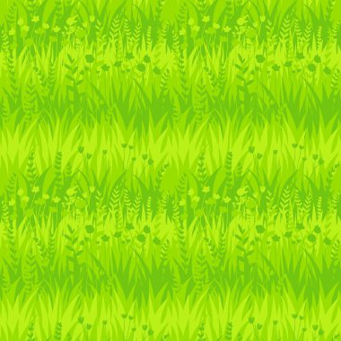 Yaz yeşil çim Dikişsiz desen arka plan. Vektör eco, doğa tasarım duvar kağıdı