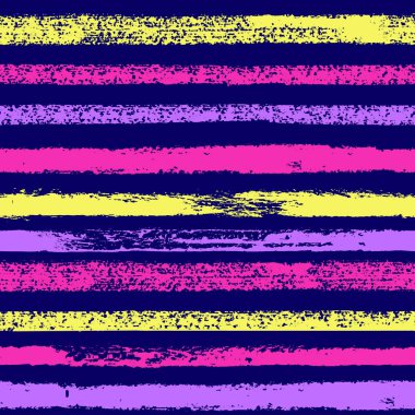 Pembe, mavi, mor mürekkep soyut çizgili seamless modeli el çekilmiş. Vektör doku. Boya fırçası arka plan