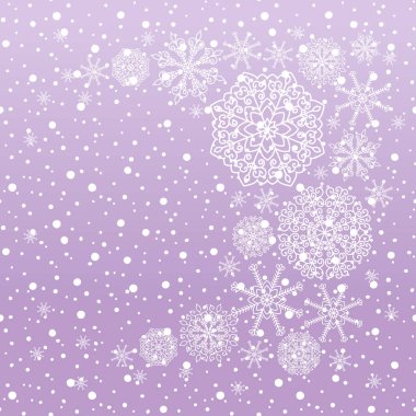 Kar taneleri, kar düşen ile vektör kış tatil arka plan.