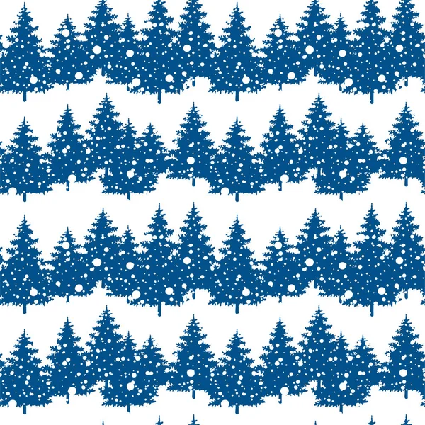 Winter Vakantie Vector Achtergrond Met Sneeuw Kerstboom — Stockvector