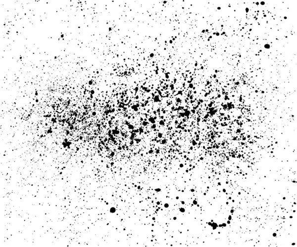 手描き抽象黒ペイント ブラシ スプレーです 白い背景で隔離のベクター図形 — ストックベクタ