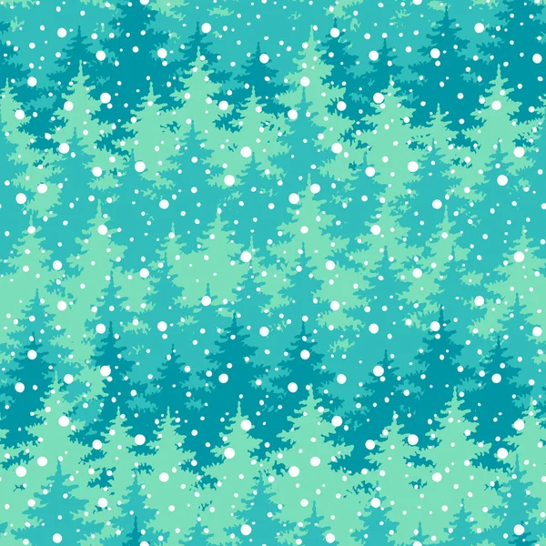 Winter Vakantie Vector Achtergrond Met Sneeuw Kerstboom — Stockvector