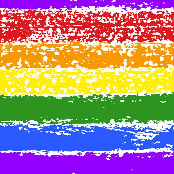 ベクトル グランジ手描かれたカラフルな抽象的なストライプのシームレスなパターン Lgbt ゲイやレズビアンのプライド虹テクスチャ ゲイプライド デザイン要素のベクトル シンボル — ストックベクタ