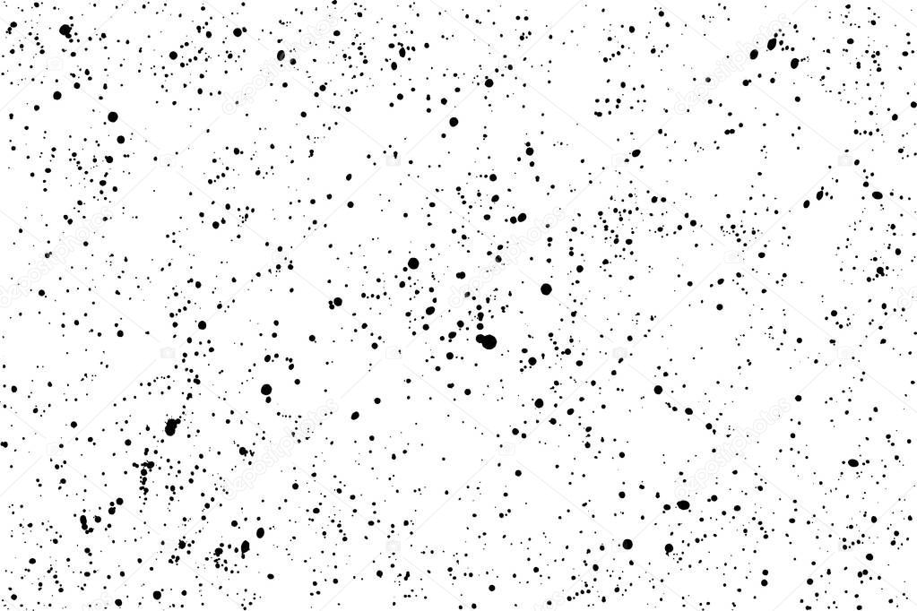 Hand drawn black ink abstract spray grunge background, seamless pattern. Vector texture