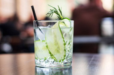 Ferahlatıcı yaz kokteylleri, martini, cin ve tonik