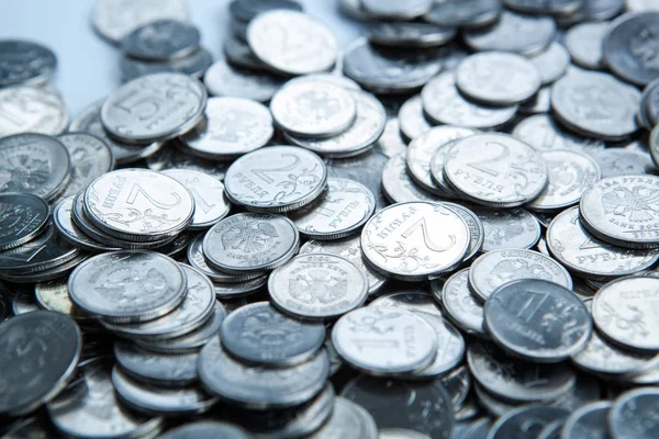Куча Современных Рублевых Монет — стоковое фото