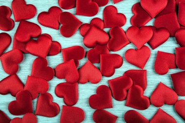 birçok dikilmektedir kalpleri arka plan üstten görünüm şeklinde kumaş şekillerden