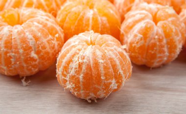 demet taze soyulmuş mandalina veya mandalina yakın çekim