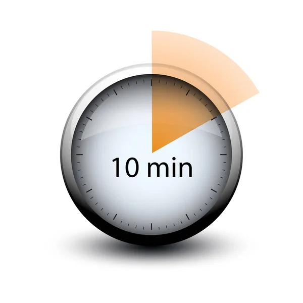 Chronomètre Avec Temps Expirant Minutes Icône Web Isolé — Image vectorielle