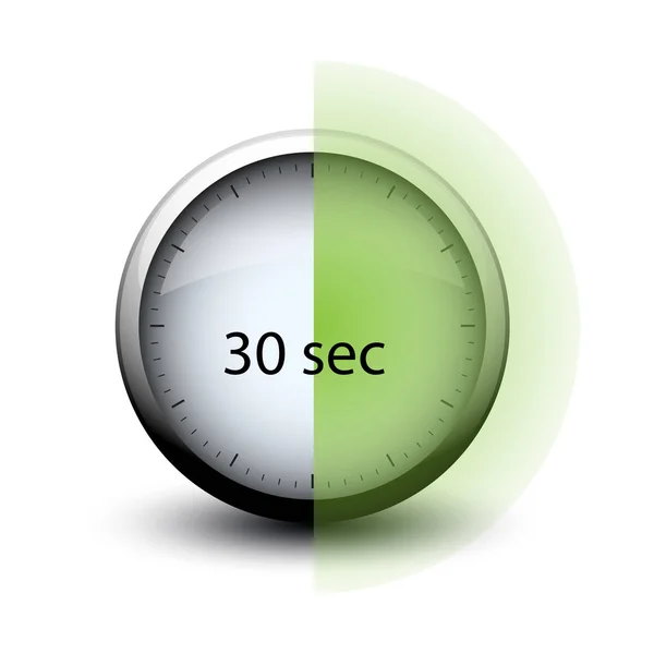 秒表与到期时间30秒的网络图标 — 图库矢量图片