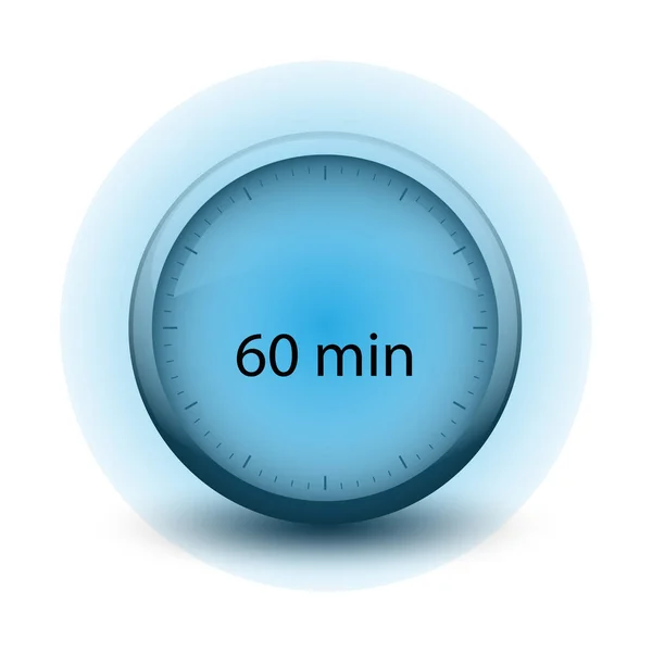 Chronomètre Avec Temps Expirant Minutes Icône Web Isolé — Image vectorielle