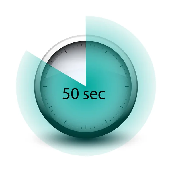 秒表与到期时间50秒的网页图标隔离 — 图库矢量图片