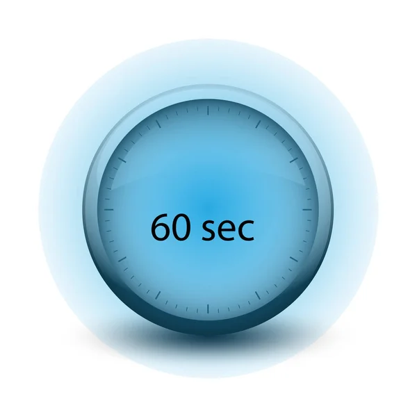 Chronomètre Avec Temps Expirant Secondes Icône Web Isolé — Image vectorielle