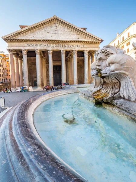 Pantheon Morgonen Rom Italien — Stockfoto