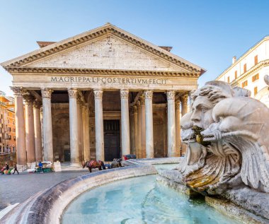 Pantheon, Rome, İtalya. Roma mimarisi ve dönüm noktası. Roma Roma ve İtalya'nın ana konumlar biridir