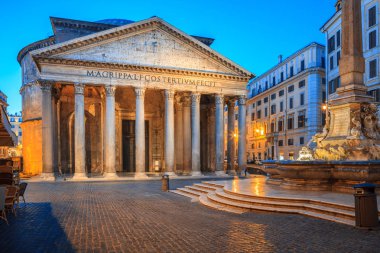 Pantheon sabah, Roma, İtalya, Avrupa.