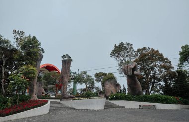 Da Nang, Vietnam. 24 Mart 2020. COVID-19 karantinasında Ba Na Hills.