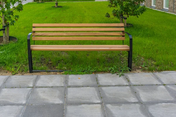 Park New Bench Front View — Stock Photo, Image