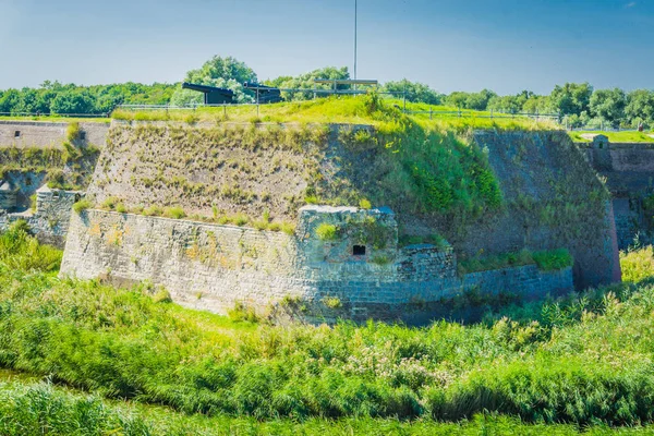 Massive Old Wall Cannons Beautiful Landscape — Stock Photo, Image