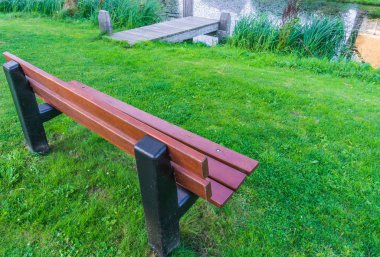 park göle ahşap Bank