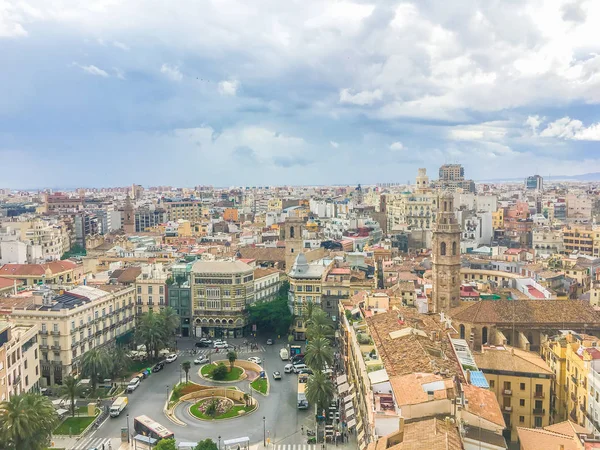 Vista Sobre Praça Das Cidades Valência Cidade Espanha — Fotografia de Stock