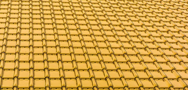Modern Yellow Gold Glossy Rooftop Tiling Texture Background — Stock Photo, Image