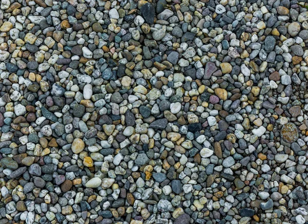 Bardzo Mały Drobny Kamyk Kamień Skały Makro Bliska Różnych Kolorach — Zdjęcie stockowe