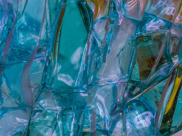 Hermoso Patrón Cristales Vidrio Azul Fondo Abstracto Arte Moderno —  Fotos de Stock
