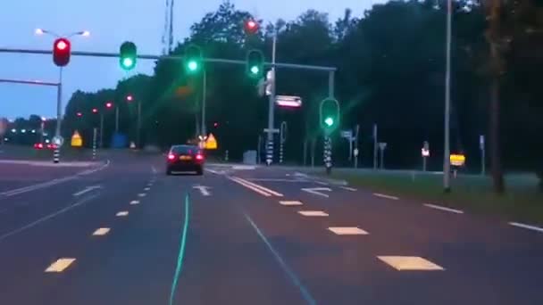 Timelapse Car Driving Roads Apeldoorn Road Highway Speedup Agosto 2019 — Video Stock