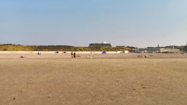 Domburg Plajı Zeeland Deki Popüler Sahil Kenti Görünümü Hollanda — Stok video