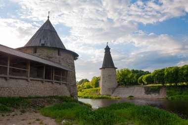 Pskov şehir. Rusya'nın şehirler. Pskov şehir kalede. Pskov Bölgesi. Antik kale. Rusya.
