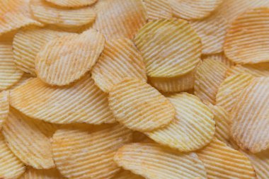 Çıtır patates cipsi çerez dokusu arka planı