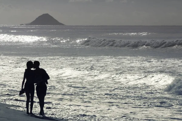 Couple Love Beach Rio Janeiro — Stock Photo, Image