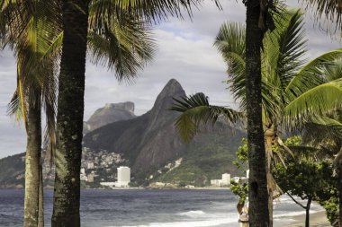 Ipanema Plajı Rio de Janeiro Brezilya kartpostal görünümü