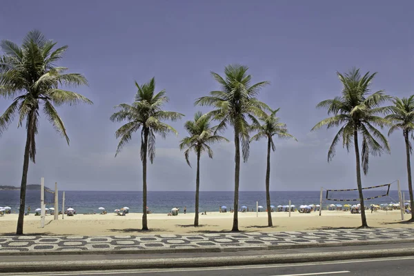 Słoneczny Dzień Plaży Rio Janeiro Brazylia — Zdjęcie stockowe