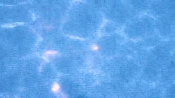 Video Des Blauen Wassers Das Die Sonne Einem Schwimmbad Reflektiert — Stockvideo