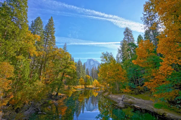 Fall Yosemite National Park Half Dome Background — Stock Photo, Image