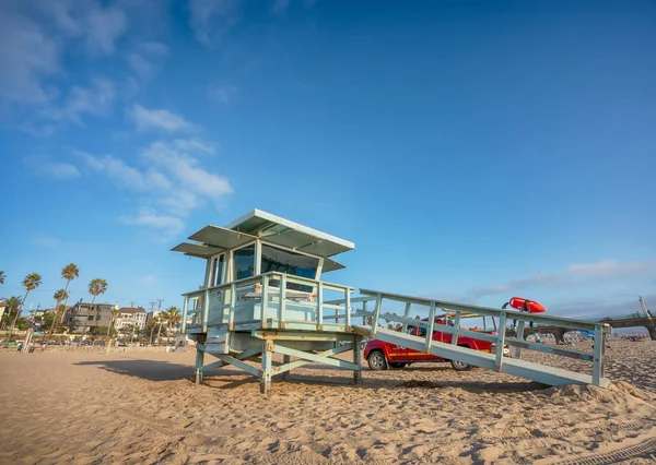 Guarda Vidas Postam Praia Manhattan Beach Califórnia — Fotografia de Stock