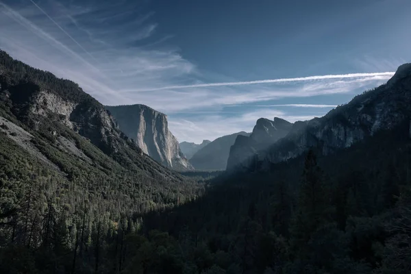 Majestic Yosemite Valley Vista Tunnel View Parque Nacional Yosemite Califórnia — Fotografia de Stock