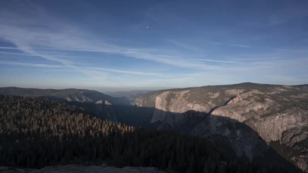 Zaman Atlamalı Yosemite Milli Parkı Sabah — Stok video