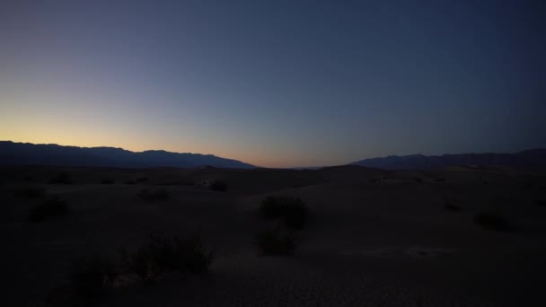 Death Valley California Panoramik Görünüm Güneş Battıktan Sonra — Stok video