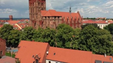 Avrupa'daki Gotik Kilise'nin havadan görünümü