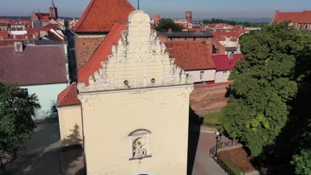 Vista Aérea Uma Cidade Velha Europa — Vídeo de Stock