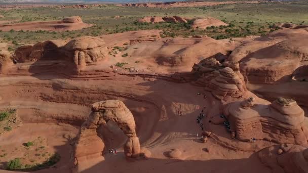 Luchtfoto Van Het Arches National Park Utah — Stockvideo